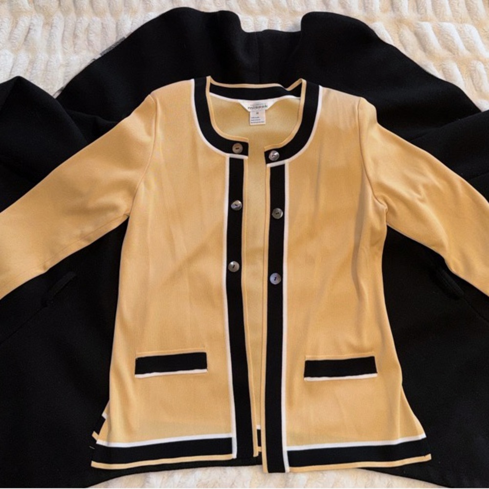 Misook Black and Cream Blazer